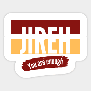 Jireh|| My provider|| Jesus Sticker